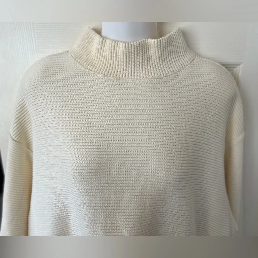 Madewell Cream Ribbed Knit Blouse - Picture 4 of 11